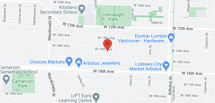 map of 2426 W 14TH AVENUE